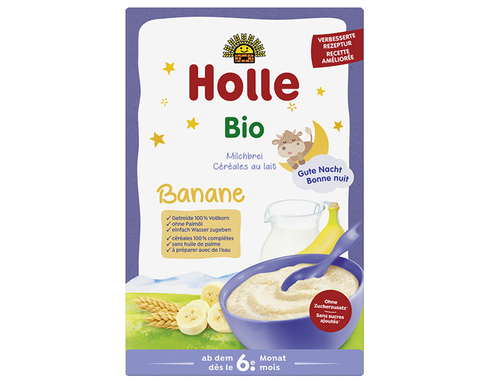 Holle - Petit pot bébé - Pomme & banane et épeautre - 190g - Holle - Sebio