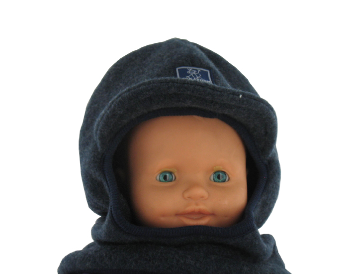 Cagoule Timo Enfant A Visiere Polaire De Laine Bleu Pickapooh Bebe Au Naturel