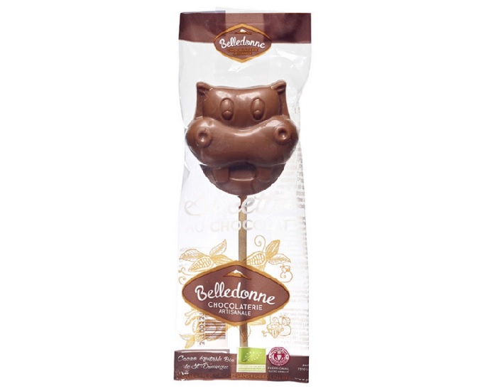 BELLEDONNE Sucette Animaux de la Savane - Chocolat au Lait - 20 g