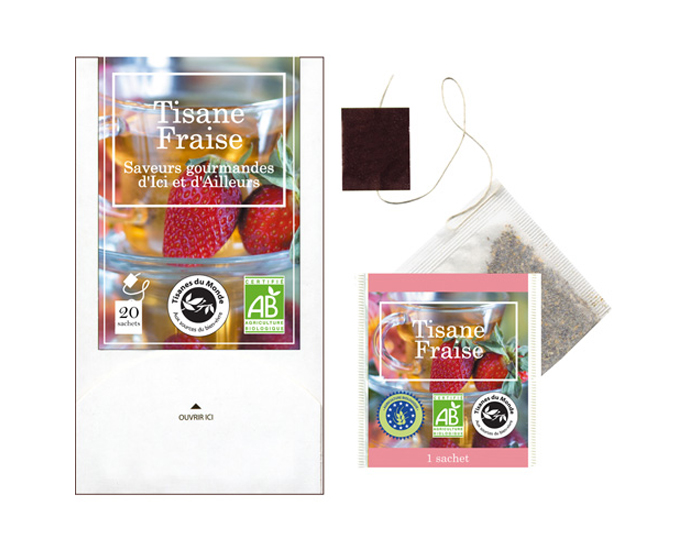 TISANES DU MONDE Tisane  la Fraise - 20 sachets