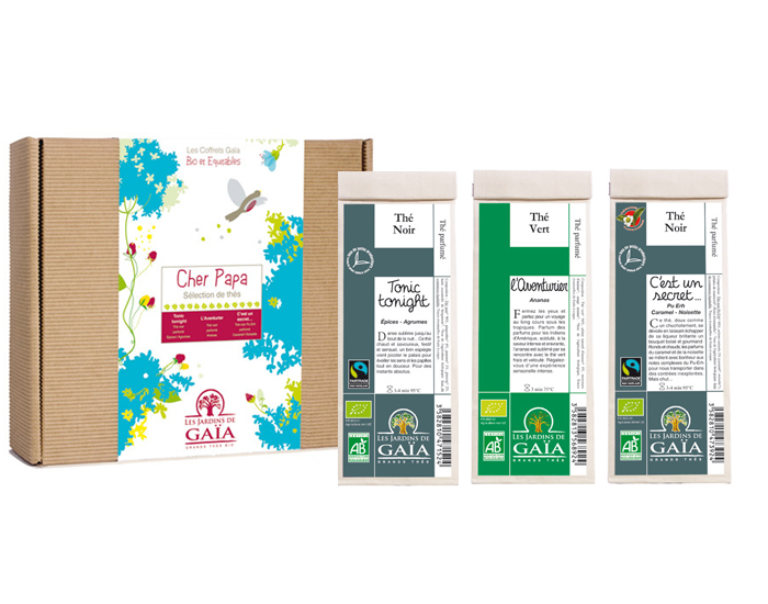 LES JARDINS DE GAIA Coffret Cher Papa - Tonic Tonight, L'Aventurier, C'est un Secret - 300 g