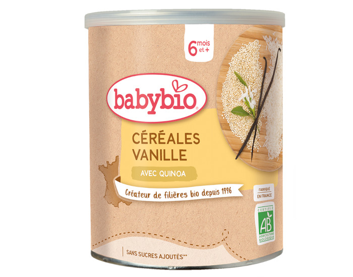Cereales Vanille Avec Quinoa Des 6 Mois Babybio Bebe Au Naturel