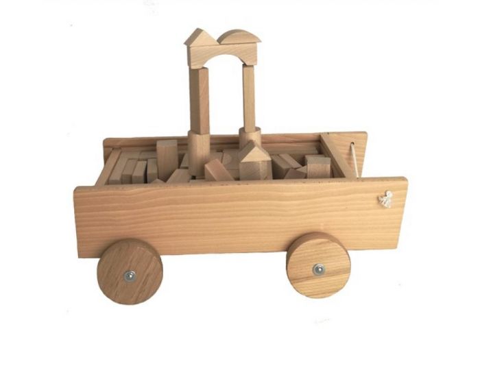 EGMONT TOYS Chariot avec Blocs en Bois - Ds 2 ans