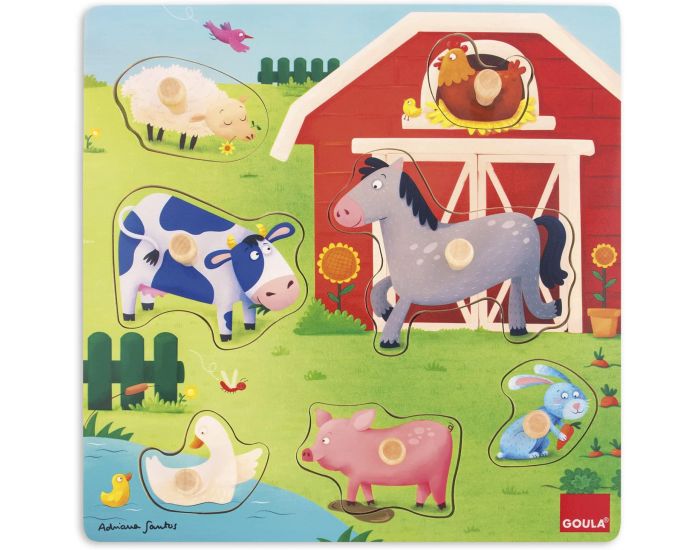 GOULA Puzzle Mamans et Bbs Ferme - Ds 2 ans 