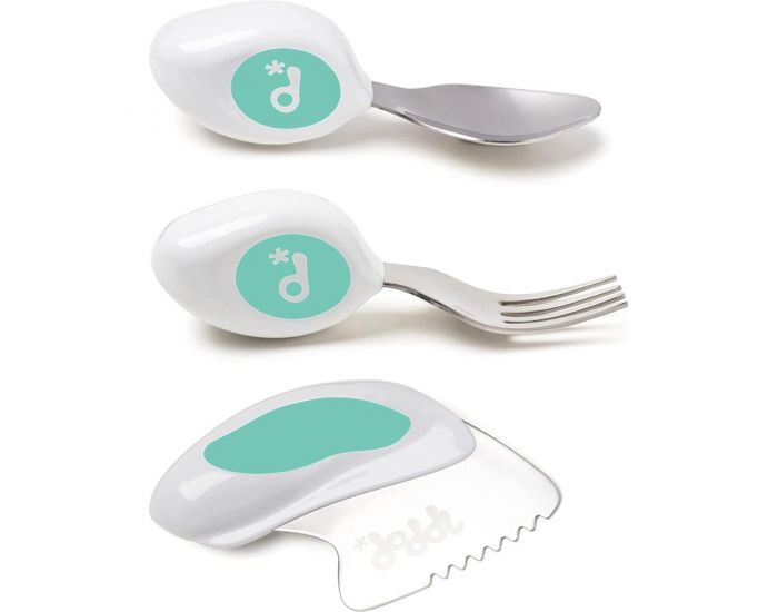 DODDL Set de 3 Couverts Ergonomiques  Aqua