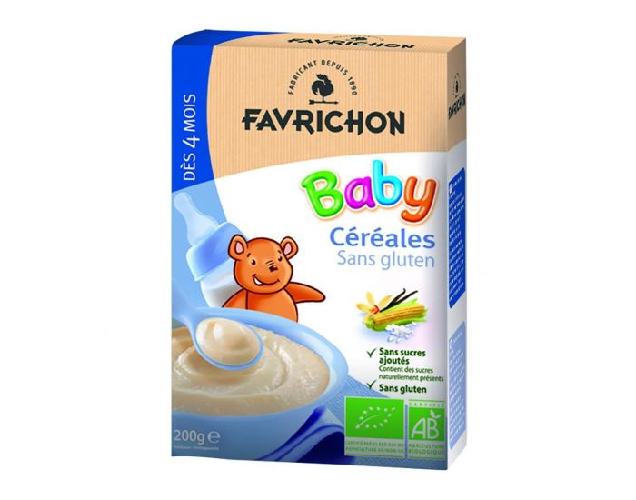 Céréales pour bébé sans sucres ajoutés