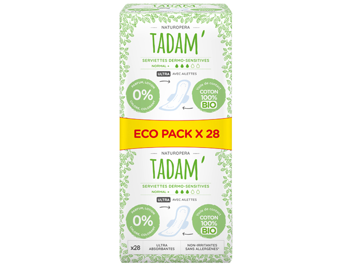 TADAM Ecopack Serviettes avec Ailettes