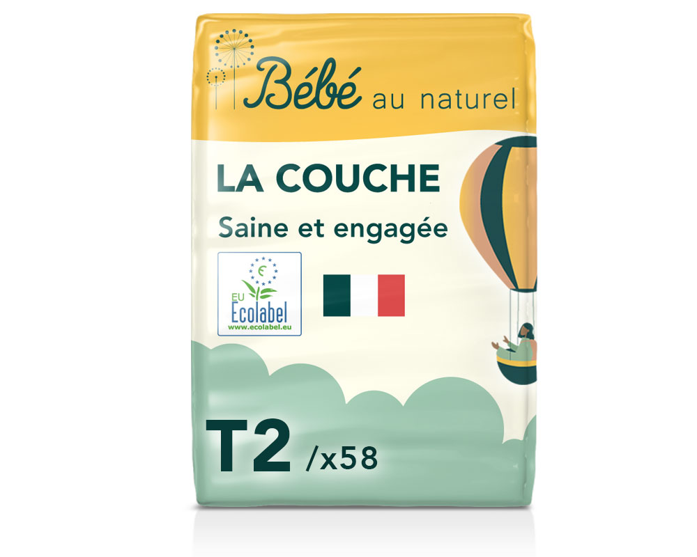 Pack 1 mois - Couches écologiques taille 2 (3-6kg) pour bébés fabriquées en  France - FRANCE BéBé BIO