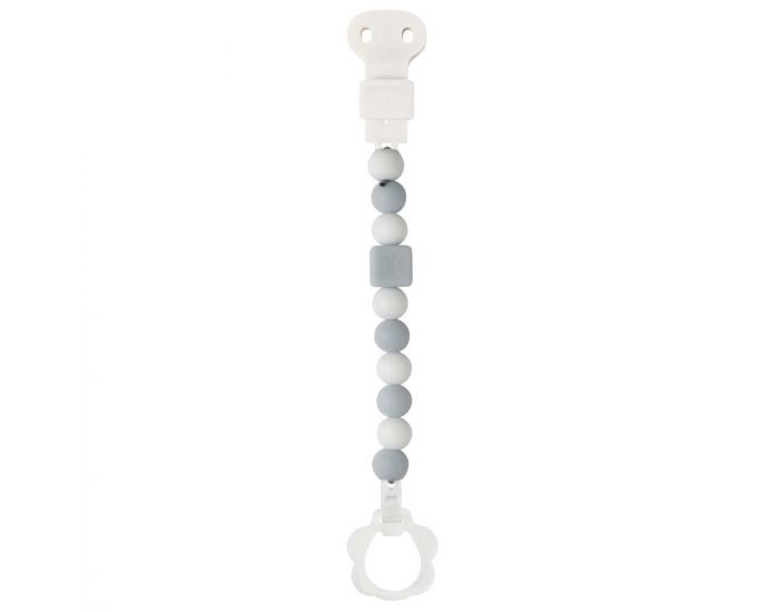 NATTOU Attache Ttine en Silicone - Gris Blanc - Ds 12 mois 