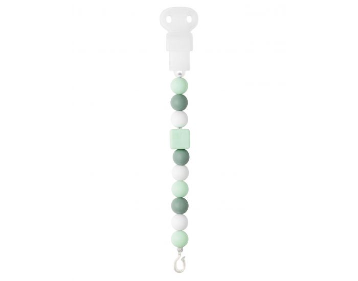 NATTOU Attache Ttine en Silicone - Menthe - Blanc - Ds 12 mois 