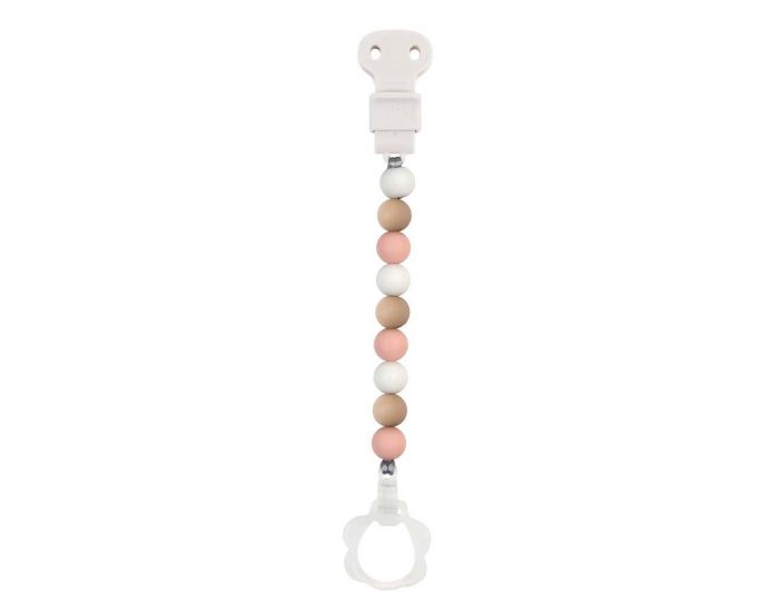 NATTOU Attache Ttine en Silicone - Rose Blanc Beige - Ds 12 mois 