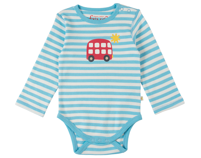 FRUGI Body Manches Longues - Ray Bleu Bus