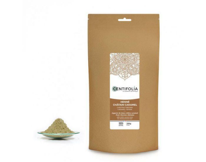 CENTIFOLIA Henn� Ch�tain Caramel - Reflets pour Cheveux Ch�tains - Poudre 250 g