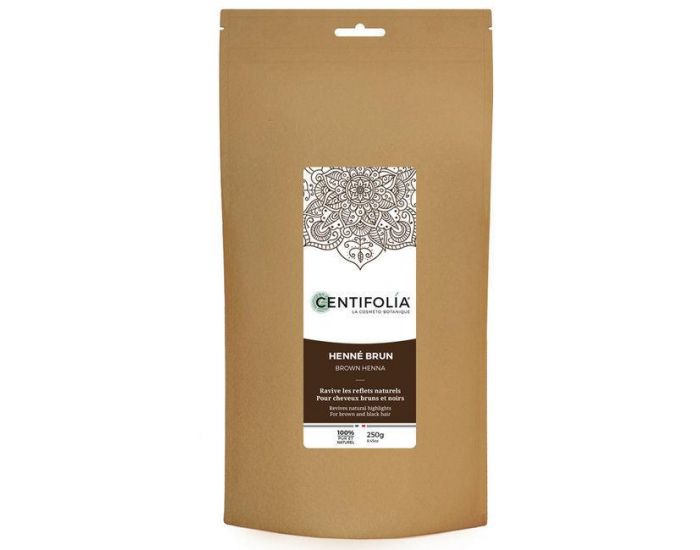 CENTIFOLIA Henn� Brun Noir - Reflets pour Cheveux bruns - Poudre 250 g