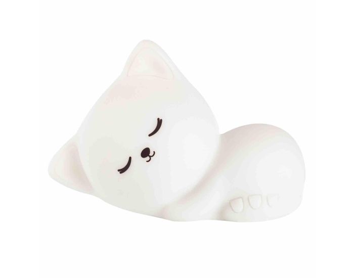 LITTLE L Veilleuse Lumineuse Tactile en Silicone - Chaton