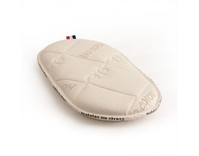 MATELAS NO STRESS Matelas Couffin Laine et Coton Bio - 8 cm
