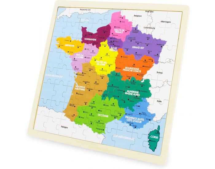 ULYSSE Puzzle carte de France les rgions - 72 pices - Ds 3 ans