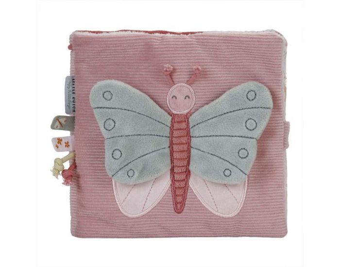 LITTLE DUTCH Livre d'Activits en Tissu - Flowers Butterflies - Ds 12 mois