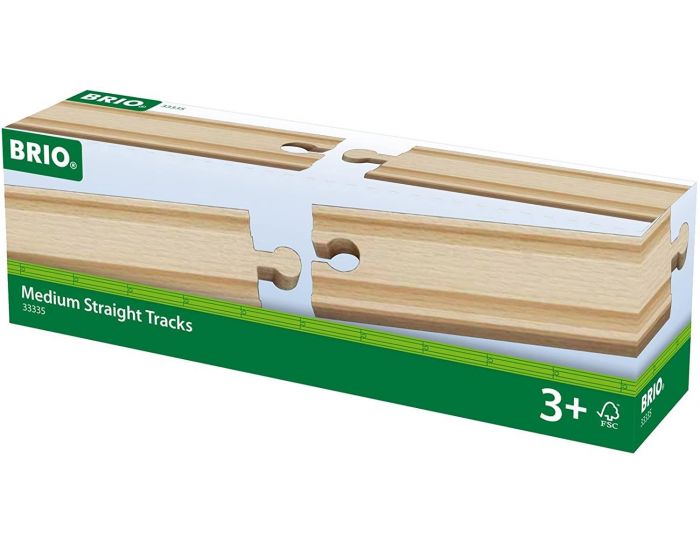 BRIO Rails Moyens Droits - 144 mm - Ds 3 ans 