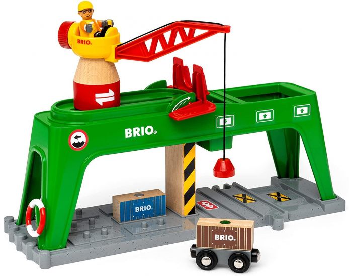 BRIO Grue Double Voie de Chargement - Ds 3 ans 