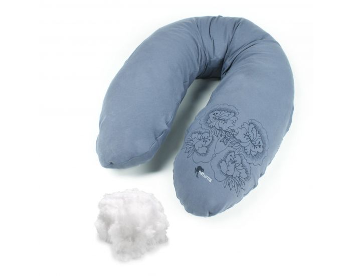 NATURNA Coussin de Maternit et d'Allaitement Zen - Rembourrage Ouate Sillicone - Ardoise Vanda