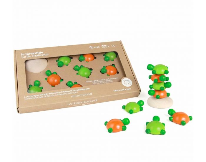 MILANIWOOD Jeu en Bois Challenge Tortue - Ds 4 ans