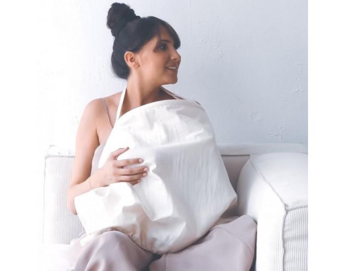 NL & SENS Tablier d'Allaitement en Coton Bio - cru