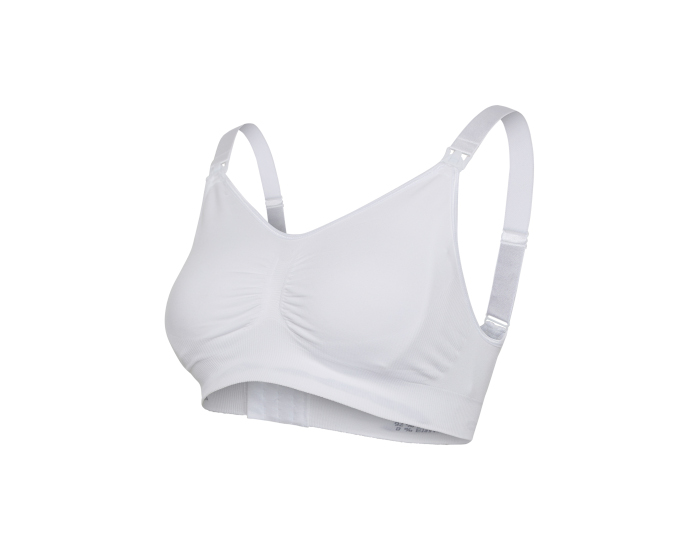 Soutien gorge allaitement sans coutures coton bio S Carriwell Blanc naturel