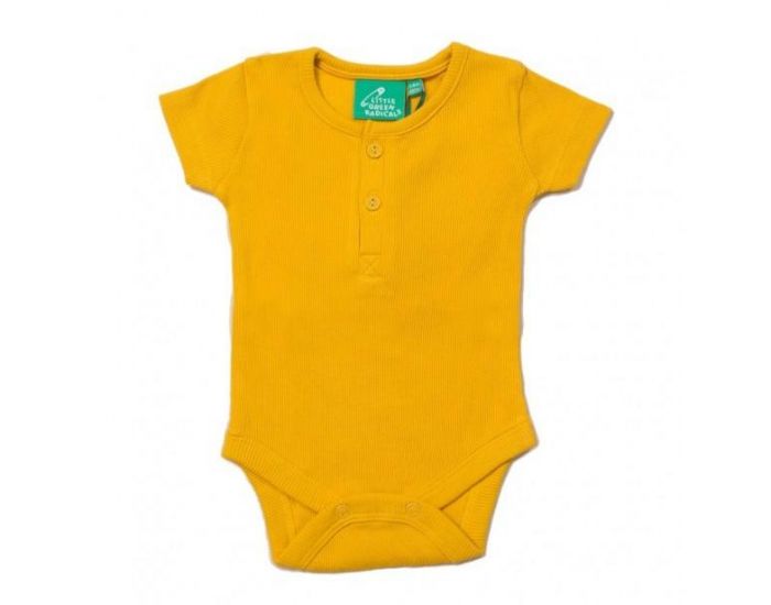 LITTLE GREEN RADICALS Body Bb en Coton Bio - Jaune Ocre 