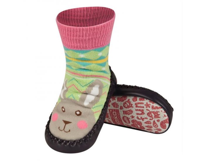 Sevira Kids Chaussons Chaussettes Bebe A Enfiler Semelle En Cuir Antiderapant Taille Unique 6 Bebe Au Naturel