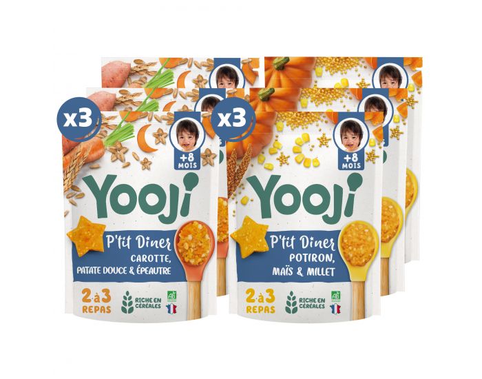 YOOJI P'tits Dners - Lot de 6 - Ds 8 mois