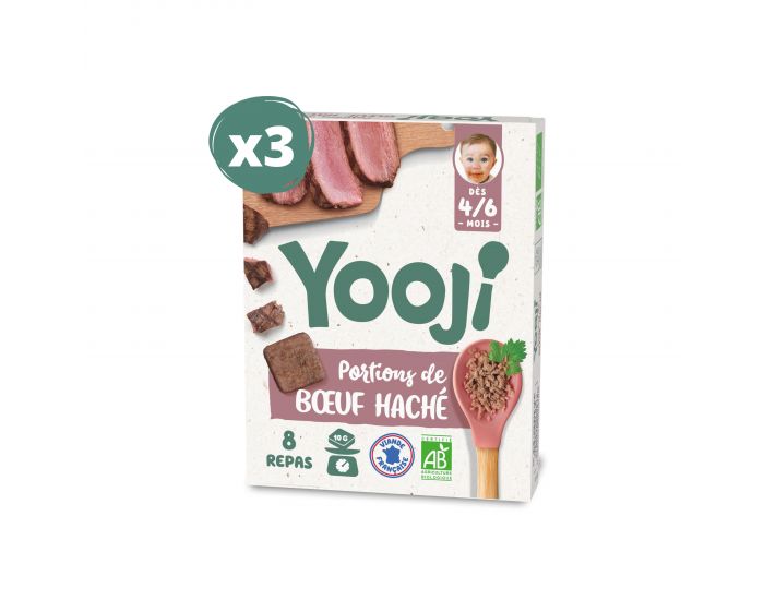 Yooji - Portions de veau haché bio pour 24 repas bébé dès 6 mois - Yooji