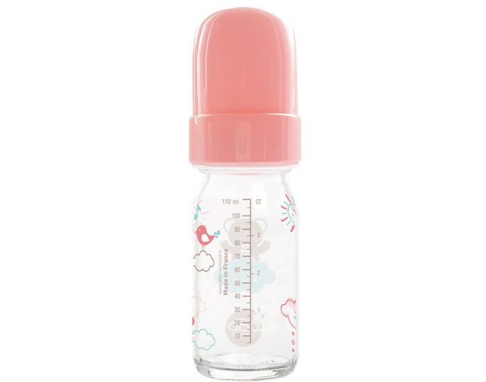 DBB REMOND Biberon Ourson Rgul'Air - 110 ml - Ttine Silicone Corail