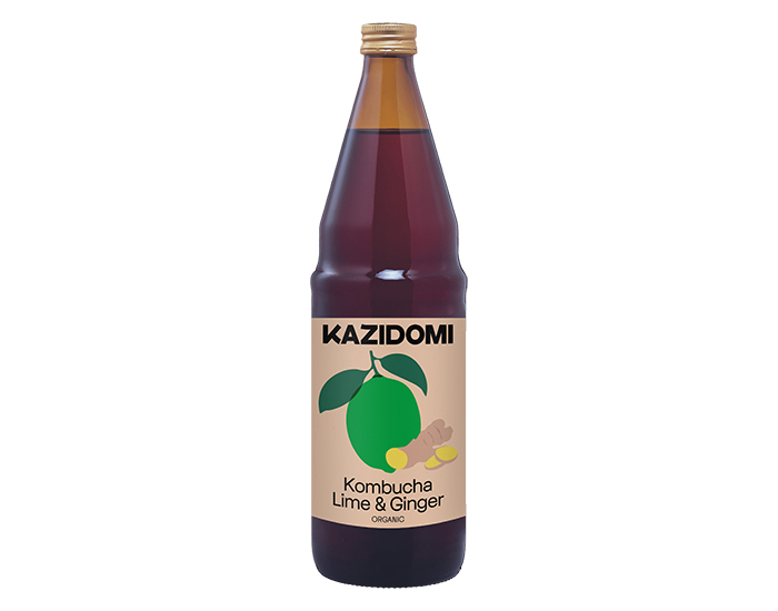 KAZIDOMI Kombucha Citron Vert & Gingembre Bio 750ml