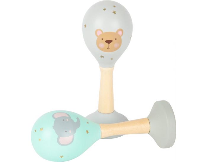 SMALL FOOT COMPANY Maracas - Pastel - Ds 12 mois