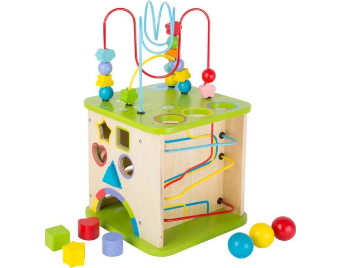 SMALL FOOT COMPANY Cube de Motricit avec Circuit  Boules - Ds 1 an