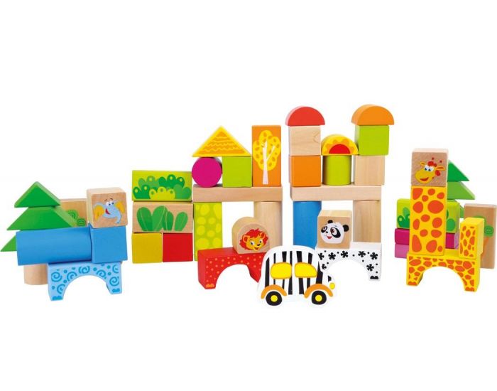 SMALL FOOT COMPANY Blocs de Construction - Zoo - Ds 1 an