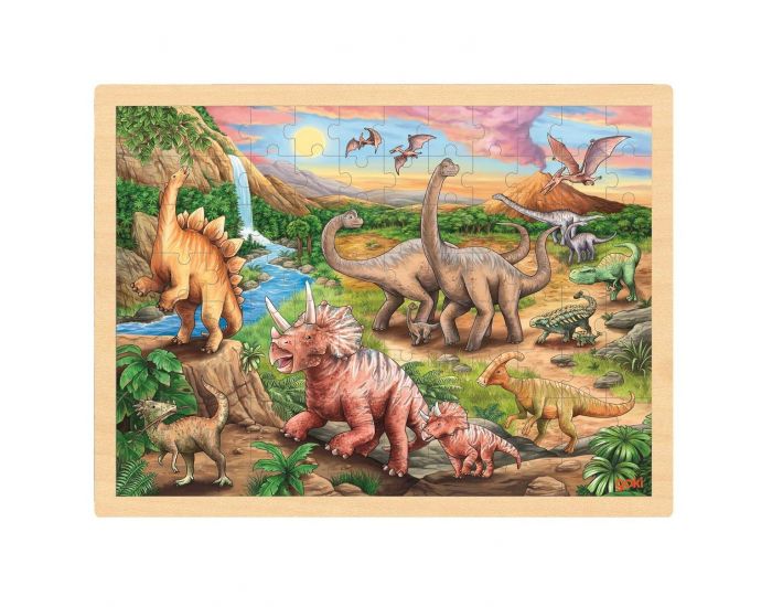 GOKI Puzzle - Ds 6 ans La Valle des Dinosaures