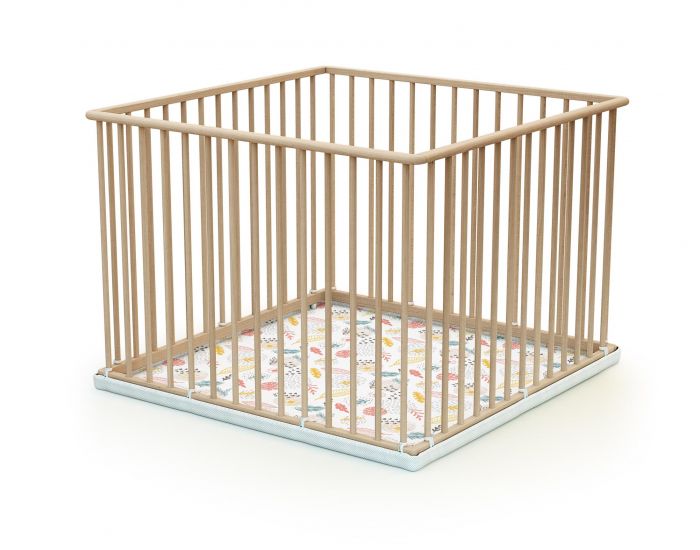 WEBABY WEBABY - Parc fixe 100x100 Htre Brut