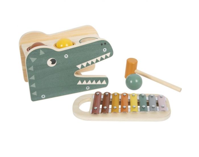 SMALL FOOT COMPANY Banc  Marteler avec Xylophone Safari - Ds 12 mois