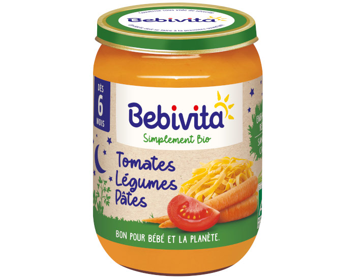 BEBIVITA Petit Pot Ptes Lgumes Tomates - Ds 6 mois - 190g