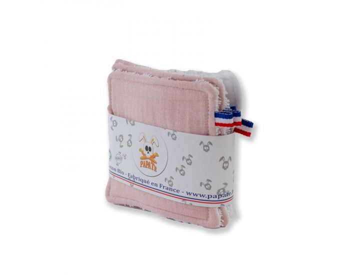 PAPATE Lingettes Lavables en Coton Bio Rose