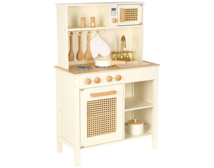 NEW CLASSIC TOYS Cuisine en Bois et Rotin - Ds 3 Ans