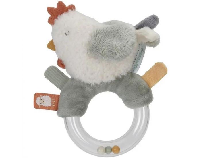 LITTLE DUTCH Hochet Anneau Poule - Ds 12 mois