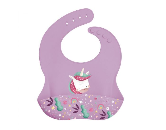 SASSI JUNIOR Bavoir en Silicone - Sparkly la Licorne