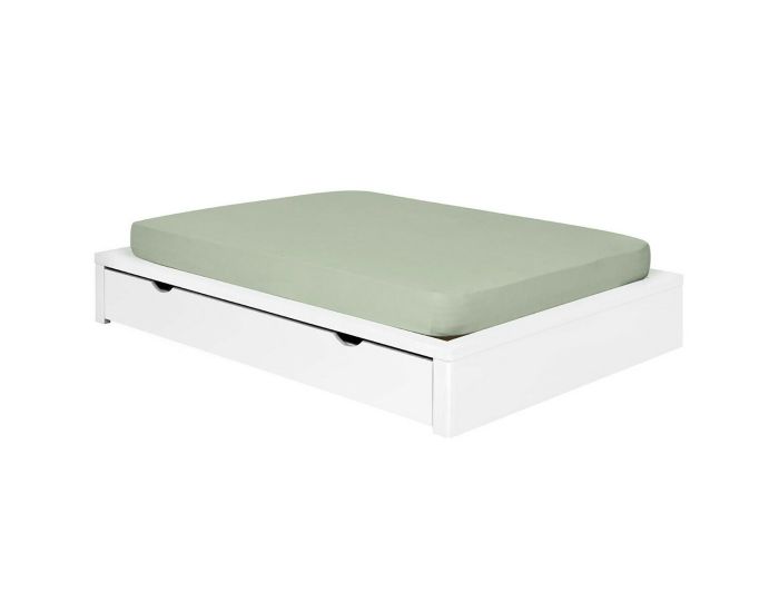 AKITEN RETAIL Pack Lit avec Tiroir et Matelas - Gaston - Blanc