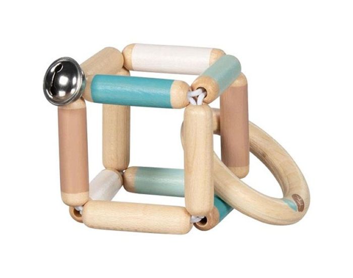 GOKI Hochet Flexible en Bois - Bleu Ciel