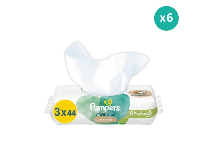 PAMPERS HAMONIE 6x132 Lingettes Harmonie Coco 