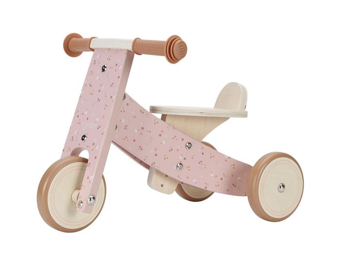 LITTLE DUTCH Tricycle en Bois - Rose - Ds 12 mois