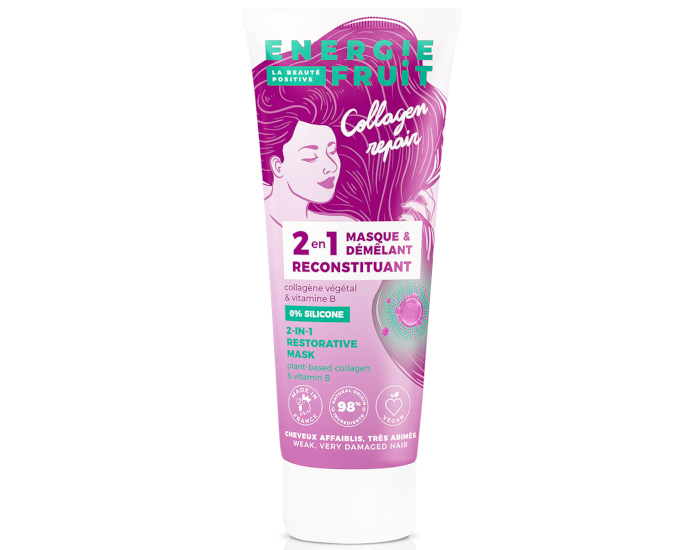 ENERGIE FRUIT Masque 2 en 1 Reconstituant Sans Silicone Cheveux Trs Abims - 200 ml